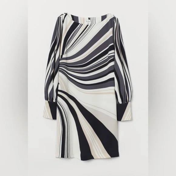 H&M | Dresses | Richard Allan X Hm Short Dress In Woven Crped Fabric With A  Printed Pattern | Poshmark